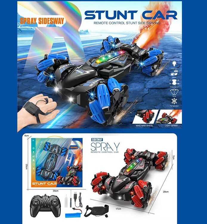 Машина на радіокеруванні 888-33 (24) 2 види, акумулятор 3.7 V, пульт, браслет, звуки, музика, підсвічування, парогенератор, в коробці, МІКС