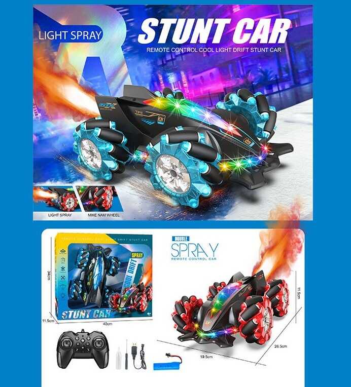 Машина на радіокеруванні 888-18 (16) 2 види, світло, звуки, роликові колеса, парогенерація, акум. 3.7V, пульт, музика, в коробці, ВИДАЄТЬСЯ МІКС