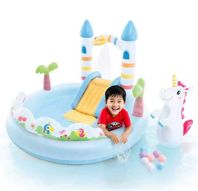 Intex Ігровий центр 56148 NP (2) "Замок Єдинорога" 234л, 196х178х127см, від 2х років, 