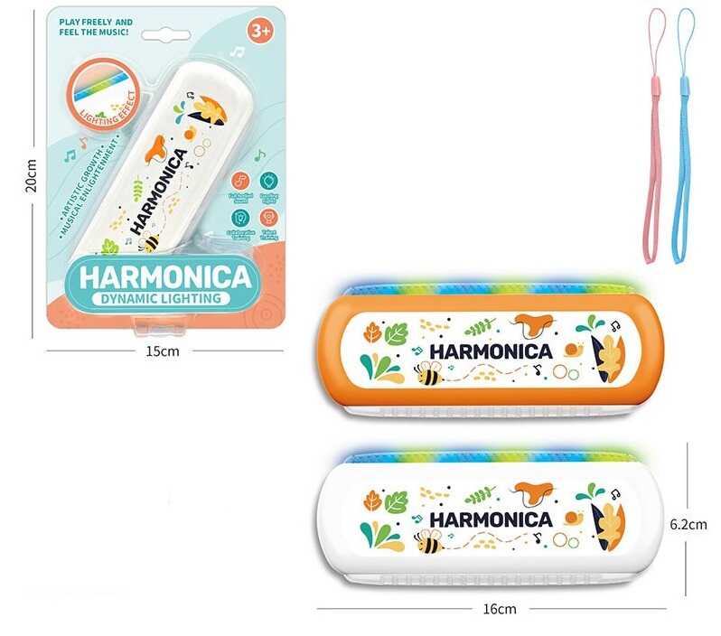 Гармоніка 904 (144/2) 2 види, підсвічування, на батарейках, мотузочка, на листі