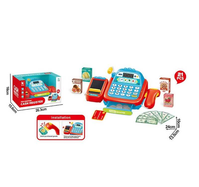 Касовий апарат G 268 AA (30) 21 елемент, звук, сканер, калькулятор, мікрофон, стрічка рухається, каса відкривається, карта, купюри, монети, в коробці