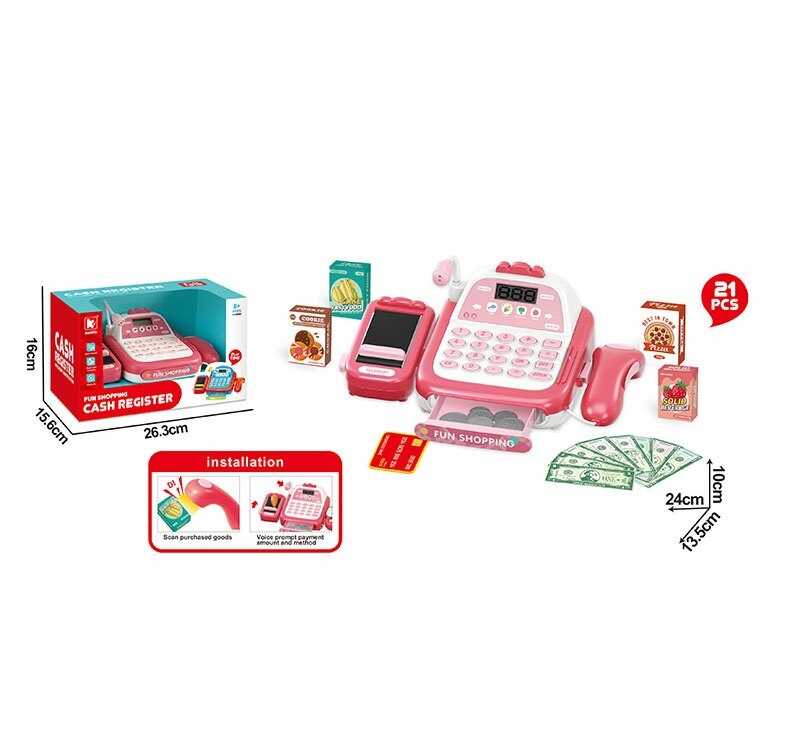 Касовий апарат G 268 AD (30) 21 елемент, звук, сканер, калькулятор, мікрофон, стрічка рухається, каса відкривається, карта, купюри, монети, в коробці