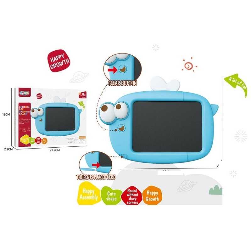 Дошка для малювання 99-25 B (144) розмір: 21.5х15.5 см, LCD - екран, кольоровий малюнок, стилус, кнопка стирання, в коробці