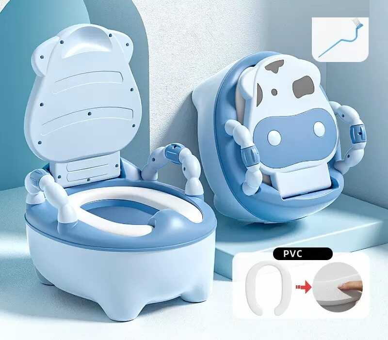 гр Горщик дитячий Bimbo 7880-19 (1) розмір: 32х22х36 см, колір Блакитний, м`яке сидіння, в коробці