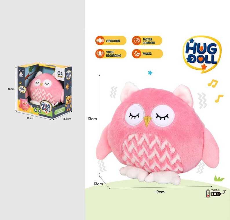 М’яка інтерактивна іграшка 988-75 (72/2) 3 режими роботи, мелодії, повторюшка, вібрує, вбудований акумулятор, Type-C, в коробці