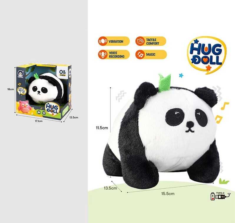 М’яка інтерактивна іграшка 988-71 (72/2) 3 режими роботи, мелодії, повторюшка, вібрує, вбудований акумулятор, Type-C, в коробці