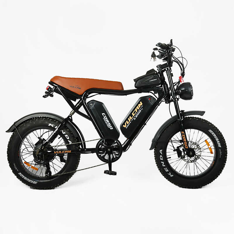 Електрофетбайк Corso «Vulcan» 20" дюймів L-89127 (1) рама сталева, двигун 1200W, 2 акумулятори 2х48V18AH, у коробці