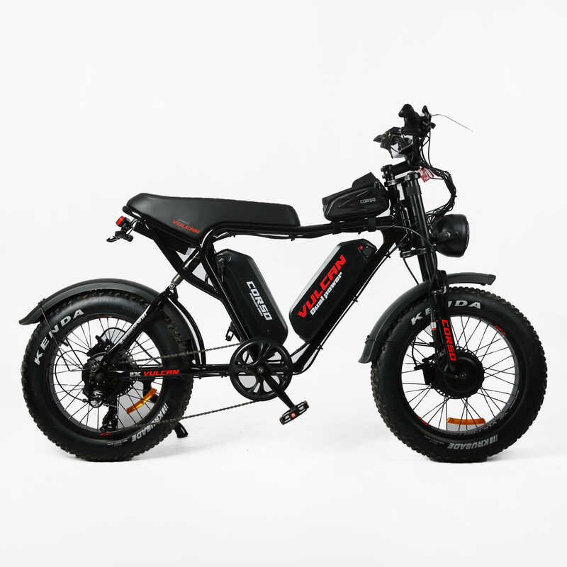 Електрофетбайк Corso «Vulcan» 20" дюймів L-70740 (1) рама сталева, двигун 1200W, 2 акумулятори 2х48V18AH, у коробці