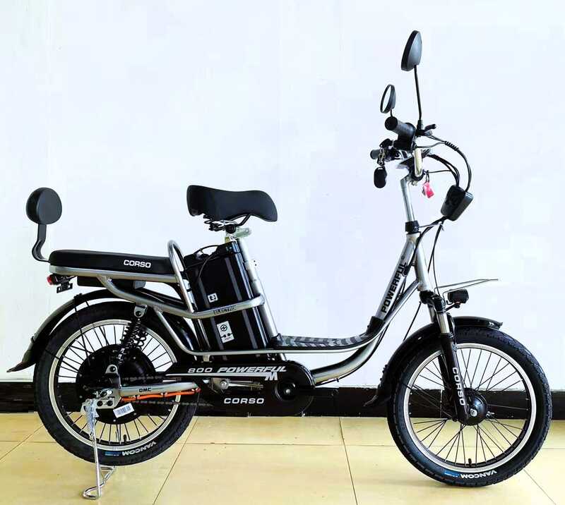 Електровелосипед Corso «Powerfull» 20" дюймів FW-73214 (1) +кошик,рама алюмінієва, двигун 800W, акум. 60V21Ah літієвий, зібраний на 75