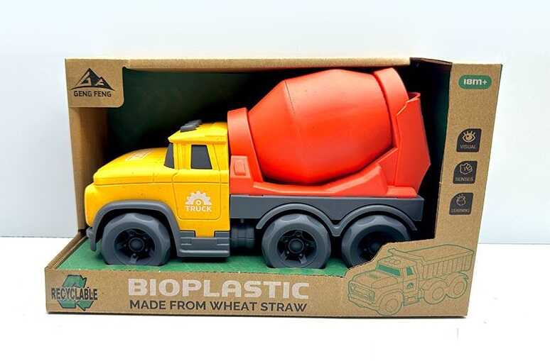 Спецтехніка 933-950 AM (96/2) бетонозмішувач, звуки, мелодія, підсвічування, з біопластику, в коробці