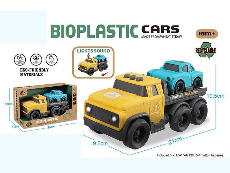 Набір машин 933-952 AM (96/2) 2 машинки, звуки, мелодія, підсвічування, з біопластику, в коробці