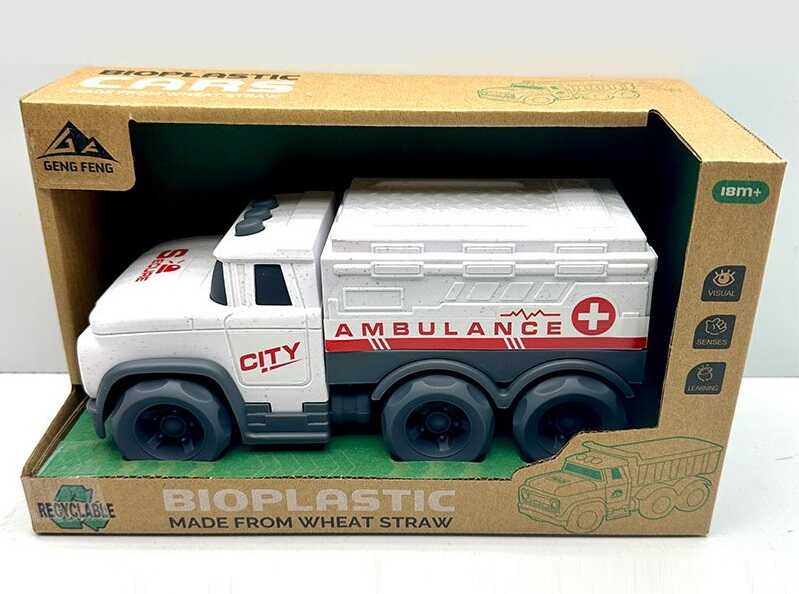 Машина 933-957 AM (96/2) “Швидка допомога”, звуки, мелодія, підсвічування, з біопластику, в коробці