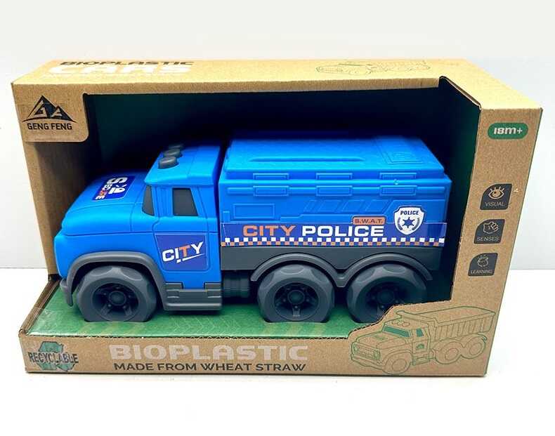 Машина 933-958 AM (96/2) “Поліція”, звуки, мелодія, підсвічування, з біопластику, в коробці