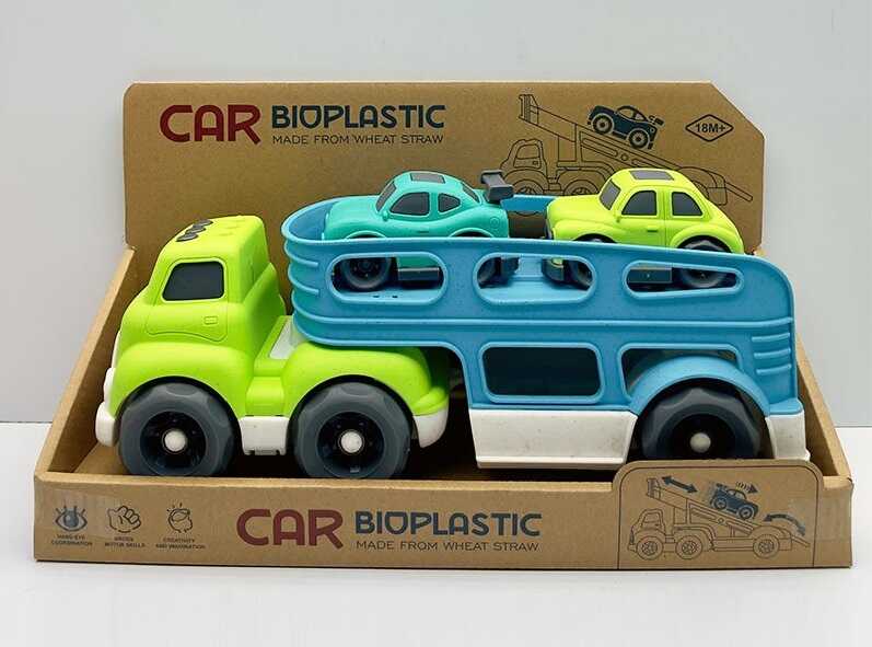 Трейлер 933-671 AM (48) звуки, мелодія, підсвічування, 2 машинки, з біопластику, в коробці