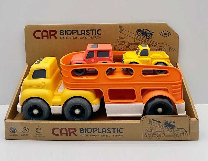 Трейлер 933-672 AM (48) звуки, мелодія, підсвічування, 2 машинки, з біопластику, в коробці