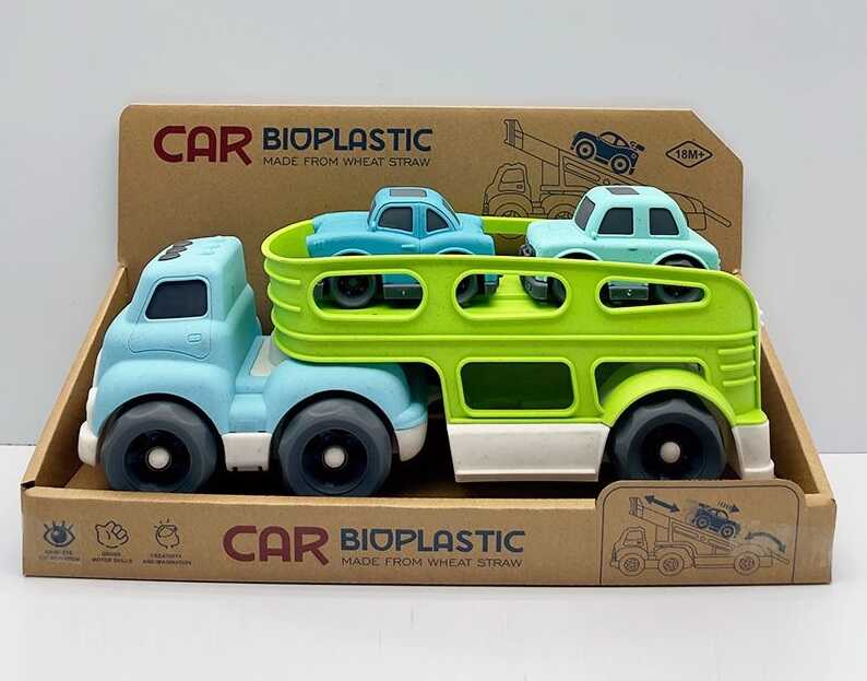 Трейлер 933-673 AM (48) звуки, мелодія, підсвічування, 2 машинки, з біопластику, в коробці