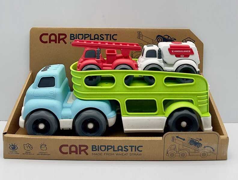 Трейлер 933-676 AM (48) звуки, мелодія, підсвічування, 2 машинки, з біопластику, в коробці