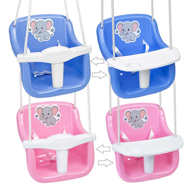 гр Гойдалка №6  " Веселий малюк" , 2 в 1 стіл + перемичка " 7006 (8) "Bamsic", розмір сидіння: 36*32*40 см