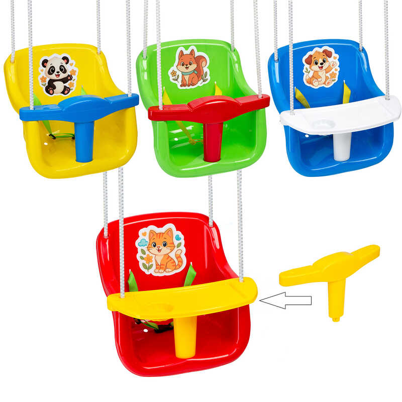 гр Гойдалка №8  Гойдалка № 8 " Веселий малюк" ,2 в 1 стіл + перемичка" 7010 (8) "Bamsic", розмір сидіння: 36*32*40 см