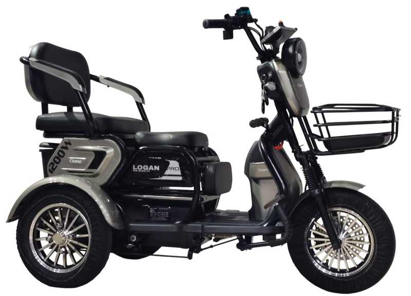 Електричний трицикл Corso «Logan Pro» LN-641532 (1) + 1 ЯЩИК АКУМ, двигун 1200W, акумулятор 72V/28Ah, колеса 300-10, в коробці