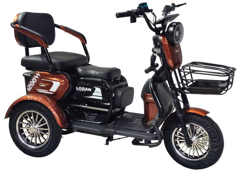 Електричний трицикл Corso «Logan Pro» LN-370618 (1) + 1 ЯЩИК АКУМ, двигун 1200W, акумулятор 72V/28Ah, колеса 300-10, в коробці