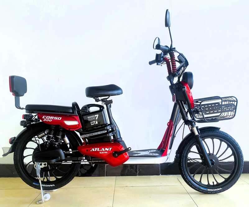 Електровелосипед Corso «Atlant» 20" дюймів TL-76558 (1) рама сталева, двигун 800W, акумулятор 48V20AH, корзина, у коробці