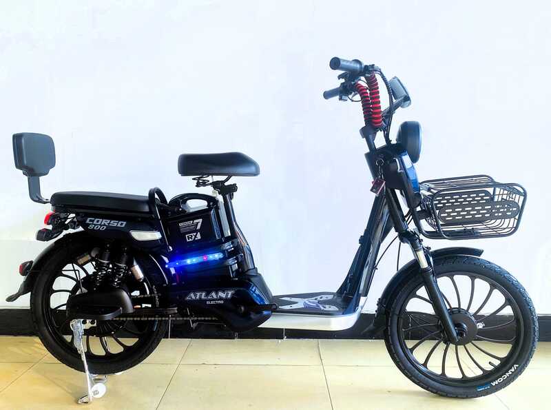 Електровелосипед Corso «Atlant» 20" дюймів TL-46801 (1) рама сталева, двигун 800W, акумулятор 48V20AH, корзина, у коробці