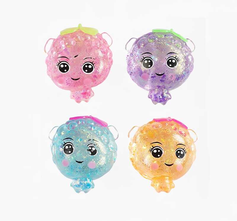 Гра антистрес C 68795 (24) ЦІНА ЗА 9 ШТУК, гелеве наповнення, блискітки, у пакеті