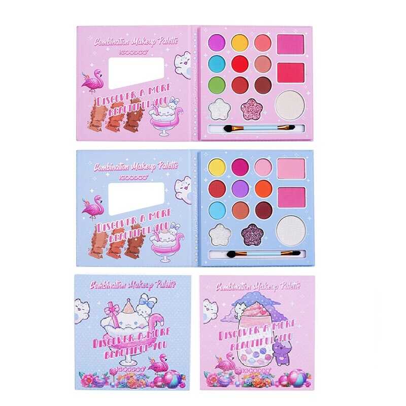 Косметика IG 3143 (8) ЦІНА ЗА 1 ШТУКУ, тіні, рум`яна, хайлайтер, аплікатор, в коробці , ВИДАЄТЬСЯ МІКС ВИДІВ