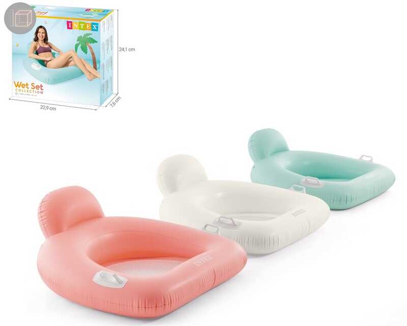 Intex Надувний плотик-крісло 56801 (6) 3 кольори,розмір 114x107 см, в коробці. ВИДАЄТЬСЯ МІКС