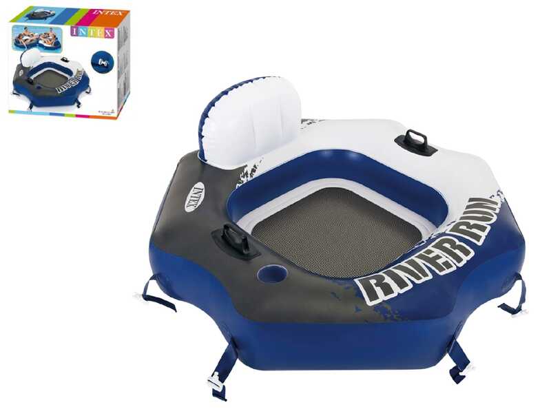 Intex Надувний пліт 58854 для плавання (4), розмір 130х126 см,в коробці 