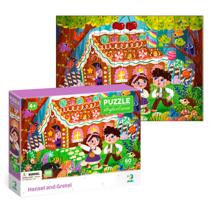гр Пазл "Гензель та Гретель" 300715 (48) "DoDo", 60 елементів, пазл 23х32 см, в коробці