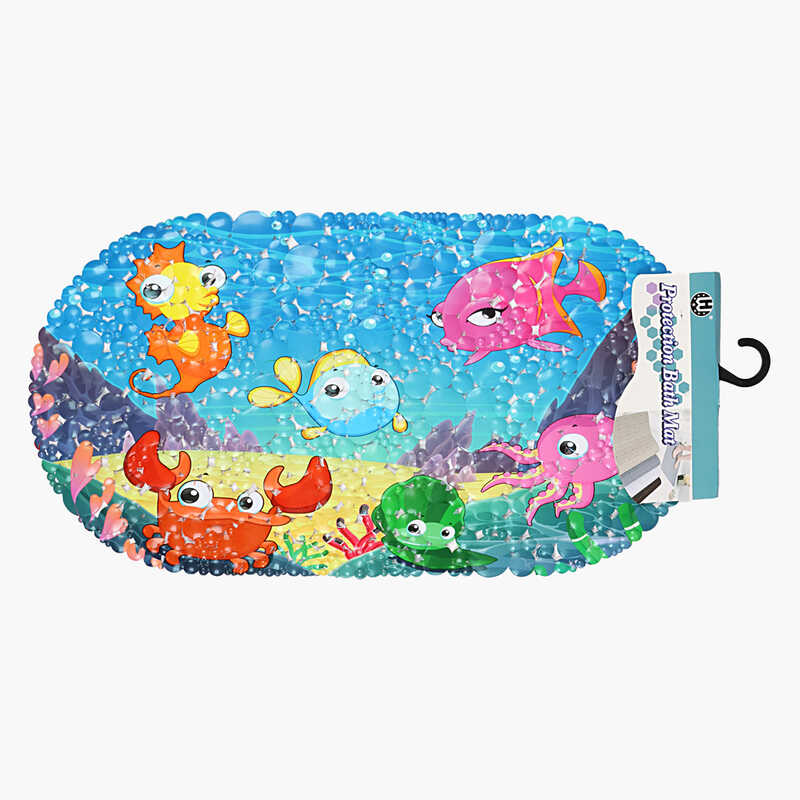 Килимок для ванни C 75987 (60) розмір 64х34 см, антиковзка гумова поверхня, присоски