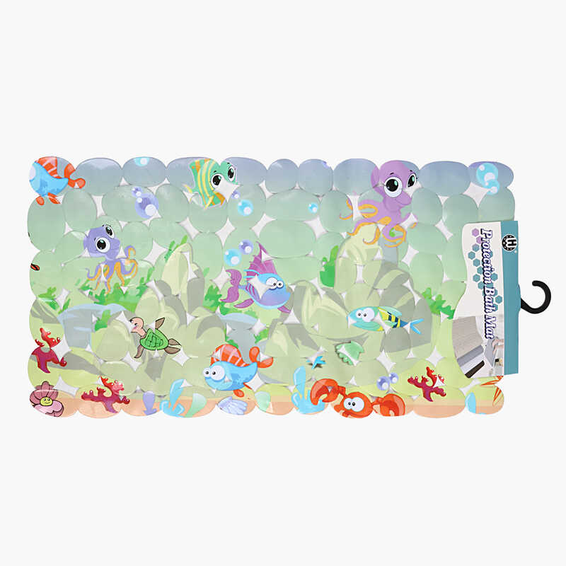 Килимок для ванни C 75990 (60) розмір 69х36 см, антиковзка гумова поверхня, присоски 