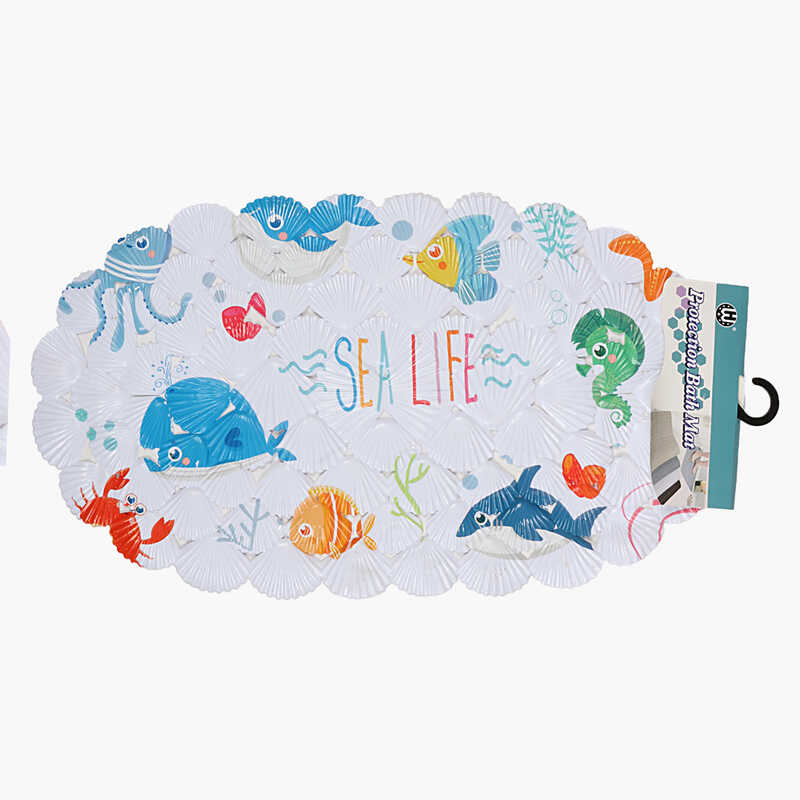 Килимок для ванни C 75994 (60) розмір 69х38 см, антиковзка гумова поверхня, присоски