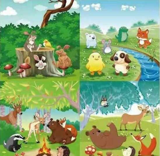 Килимок-пазл M 20345 (15) 4 м`які елементи, матеріал: EVA, розмір пазла:61x61х1 см, в плівці