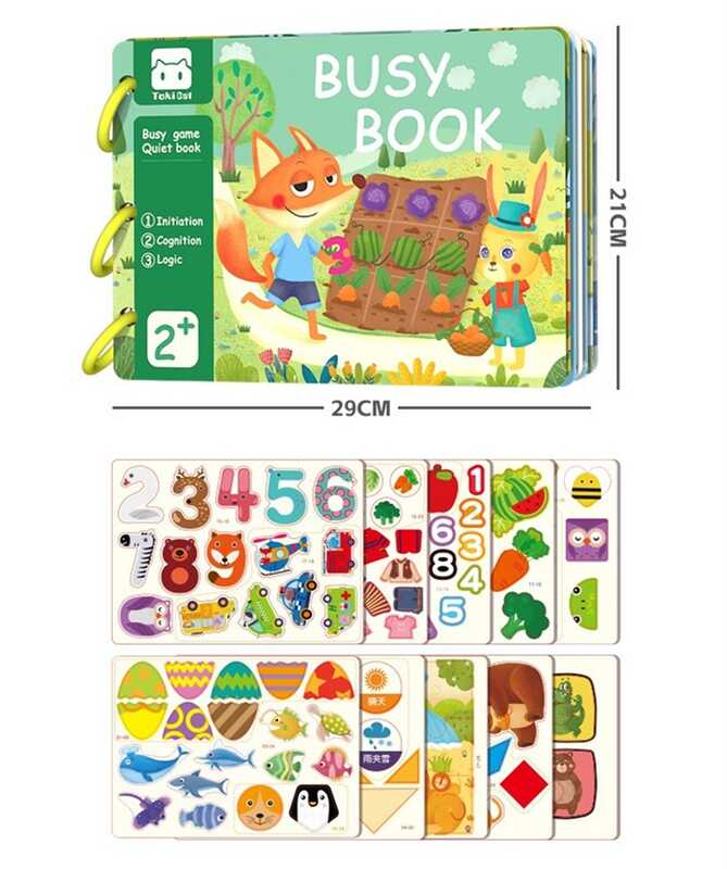 Логічна книжка C 76579 (55) 30 сторінок, елементи на липучках, кільця, в пакеті