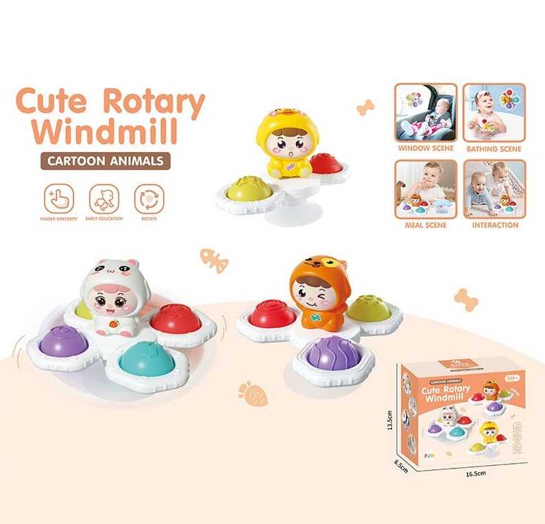 Брязкальце-спінер B 23 B (72) 3 штуки, присоски, гумові кнопки, в коробці