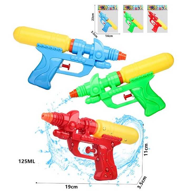 Водний пістолет 3 (576/2) 3 види,  розмір: 19х3.5х11 см, знімний балон: 125 мл, механічний принцип, в пакеті, ВИДАЄТЬСЯ МІКС 