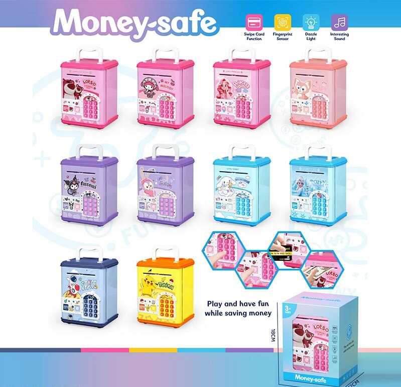 Сейф XC 300 Штрих=40298 (72) герой, звуки, світло, карта, іграшкові гроші, відбиток пальця, пароль, озвучування англ. мовою, в коробці