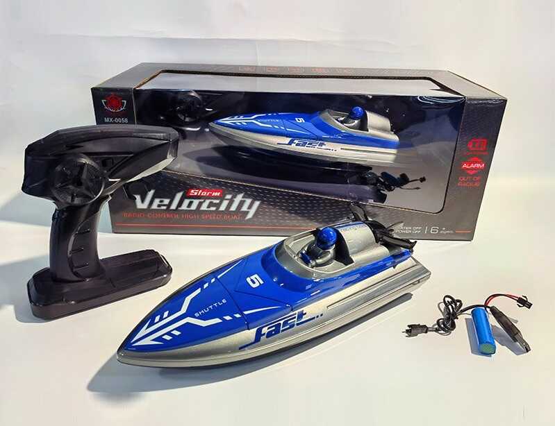 Катер на радіокеруванні MX-0058-1 (12) акумулятор 3.7 V, USB-кабель, пульт керування на батарейках, водонепроникний, в коробці