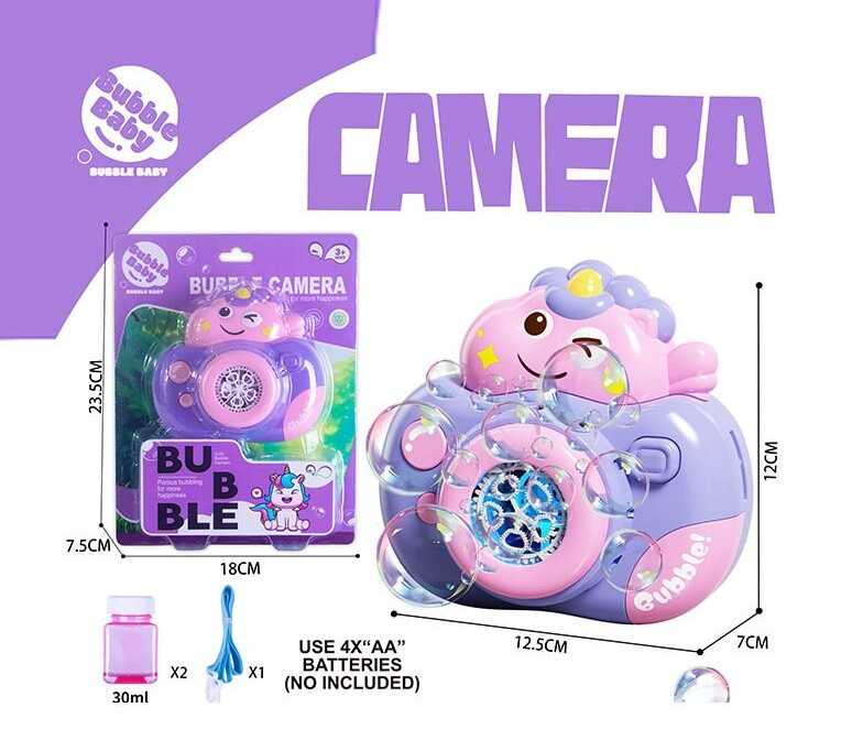 Установка з мильними бульбашками BE-007 A (72) автоматична, 2 пляшечки з мильною рідиною, на листі 