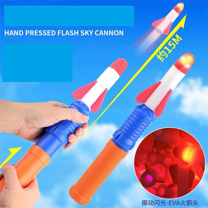 Запускач С 76033 (360) ЦІНА ЗА 1 ШТУКУ, “Ракета”, підсвічування, довжина: 34 см, механічний принцип, в пакеті 