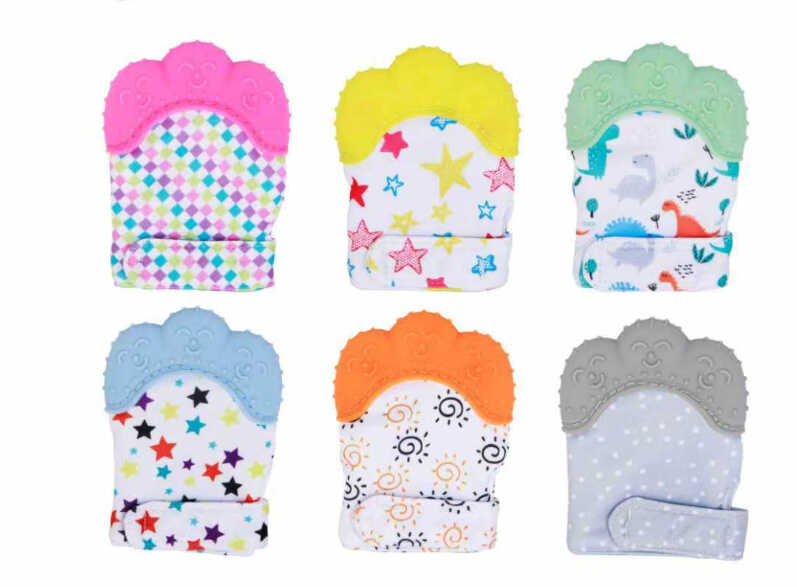 Прорізувач С 75858 (600) розмір: 7х1.5х9, у вигляді рукавички, гумовий прорізувач, шелесткі елементи, застібка - липучка, в пакеті, ВИДАЄТЬСЯ МІКС 