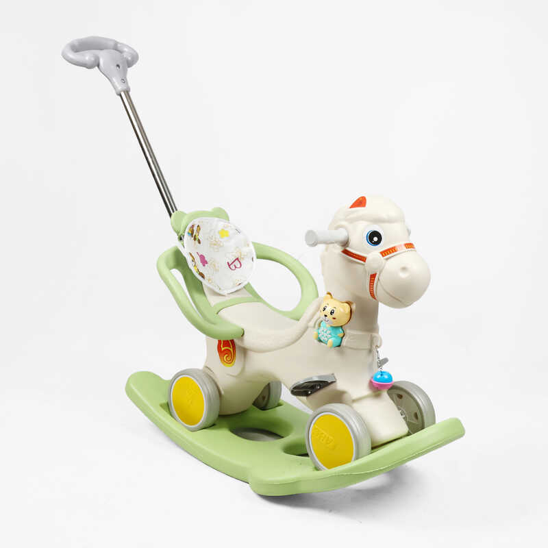 Гойдалка 2в1 F-44654 (8) каталка, батьківська ручка, музична іграшка, звук, підсвічування, пісні англійською, у пакеті