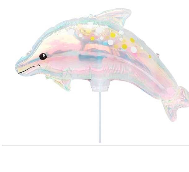Повітряна кулька М 20293 (25) ЦІНА ЗА 20 ШТУК В УПАКОВЦІ, “Дельфін”, підсвічування, в пакеті 