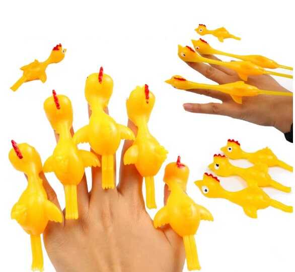 Гра антистрес С 76049 (30) ЦІНА ЗА 100 ШТУК В УПАКОВЦІ, “Курчата”, тягнучки, довжина: 9.5 см, в пакеті