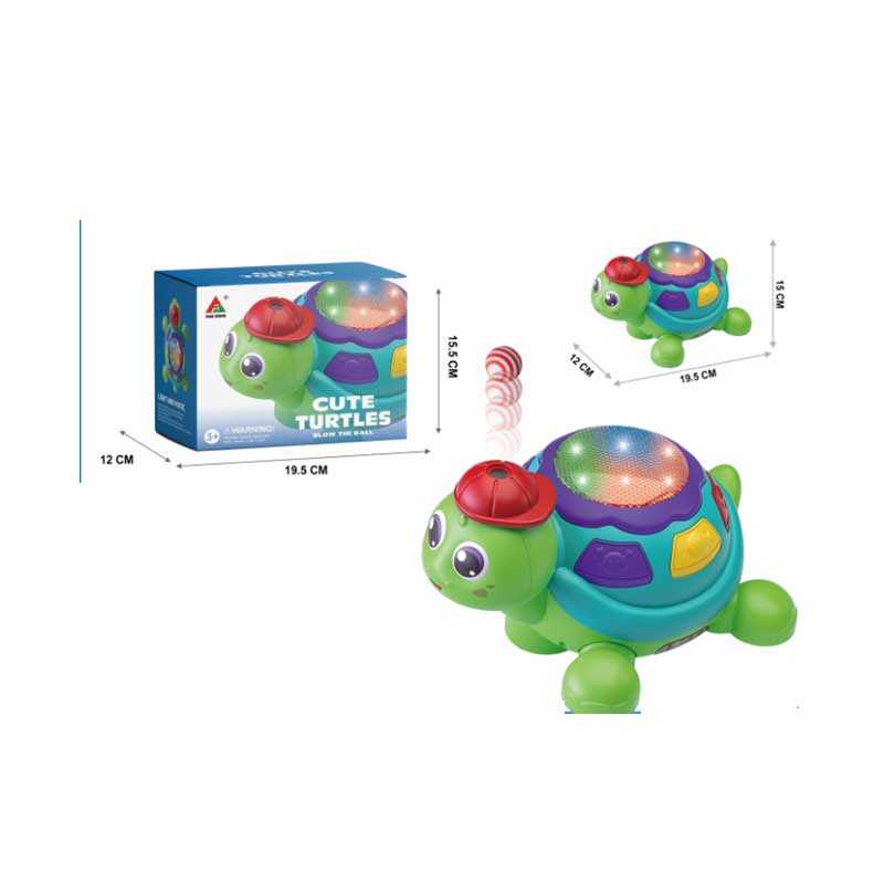 Черепашка FW 338-3 A (72/2)  підсвічування, музика, колесо вільного ходу, тримає м’яч у повітрі, в коробці