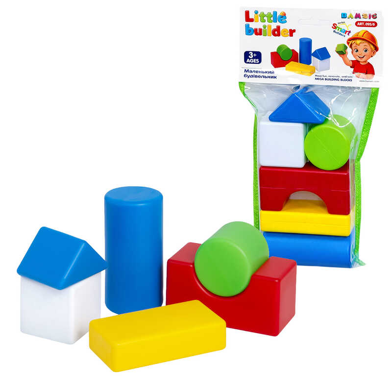 гр Набір дитячий "Будівельник №1" 095/6 (20) "BAMSIC", 6 елементів, у пакеті