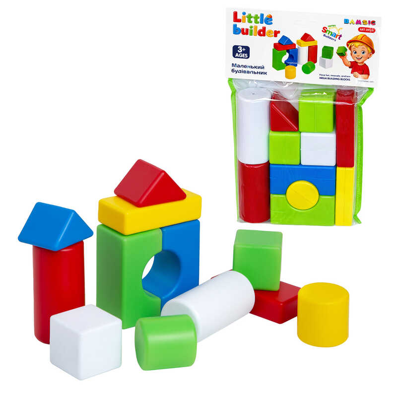 гр Набір дитячий "Будівельник №2" 095/7 (45) "BAMSIC", 10 елементів, у пакеті